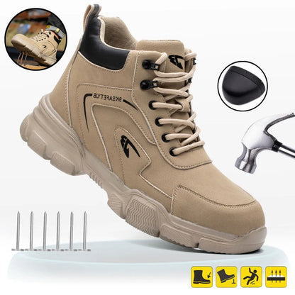 Buty Robocze Męskie - Bezpieczne, Antyprzebiciowe, Stalowy Nosek