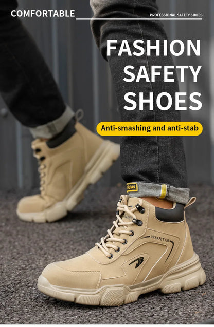 Buty Robocze Męskie - Bezpieczne, Antyprzebiciowe, Stalowy Nosek
