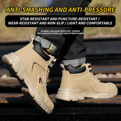 Buty Robocze Męskie - Bezpieczne, Antyprzebiciowe, Stalowy Nosek