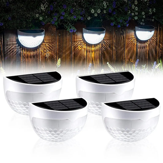 Solarne Lampy LED na Ogrodzenie – Wodoodporne Lampy Ścienne o Falistym Designie